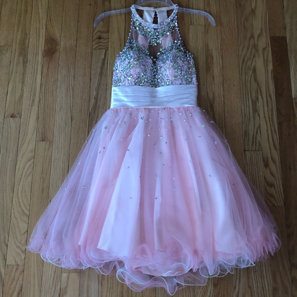 light pink formal dress